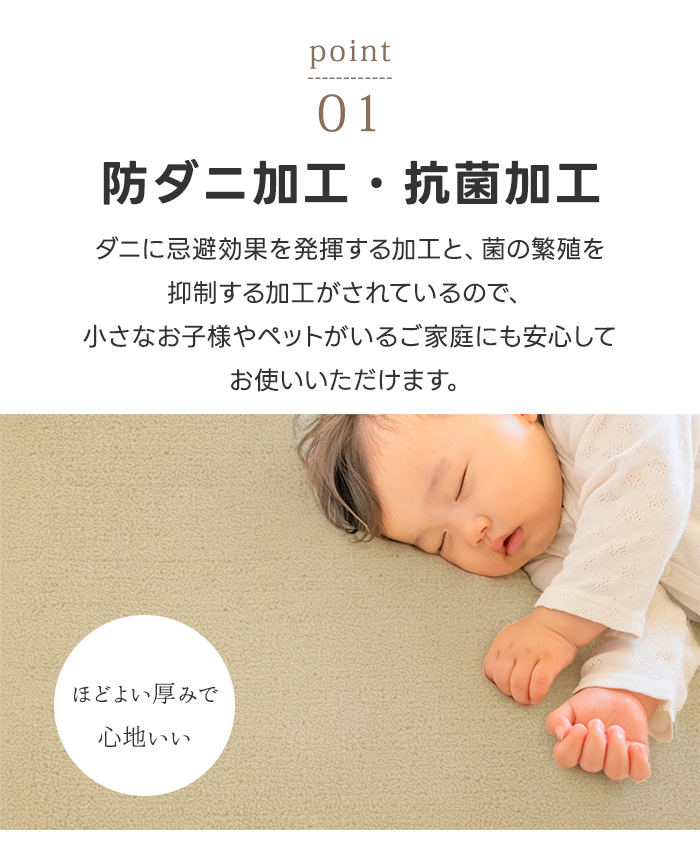 防ダニ抗菌カーペット ソフトタッチラグ インフィニティ