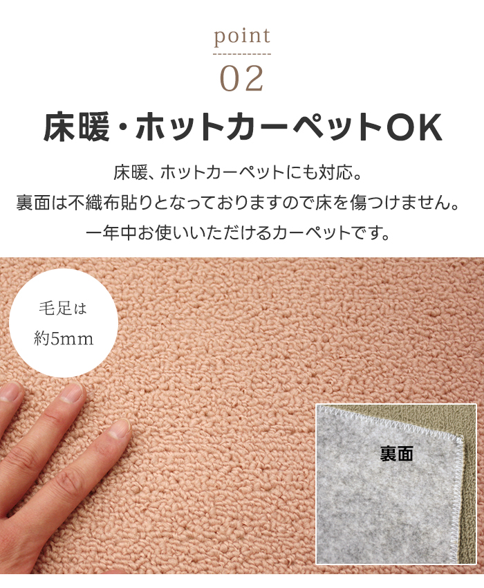 防ダニ抗菌カーペット ソフトタッチラグ インフィニティ