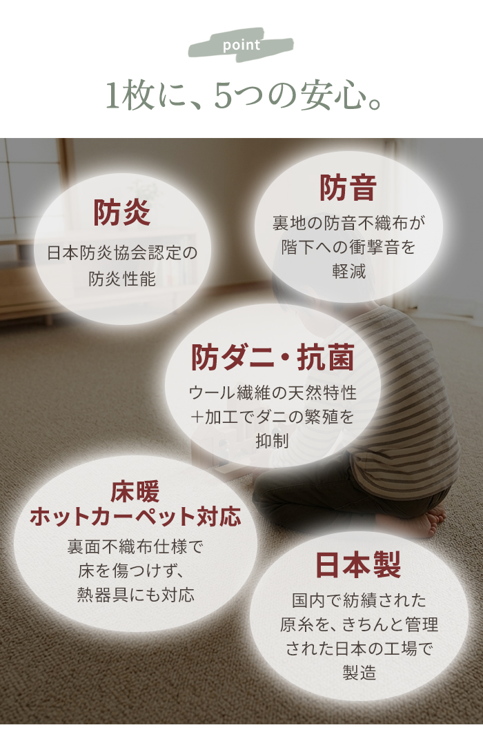 1枚に5つの安心