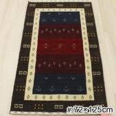 インドギャベ ギャベ絨毯 ギャッベ ウール ギャベマット マットサイズ ロリバフ LB20-2195(Y) 約72×125cm マルチカラー